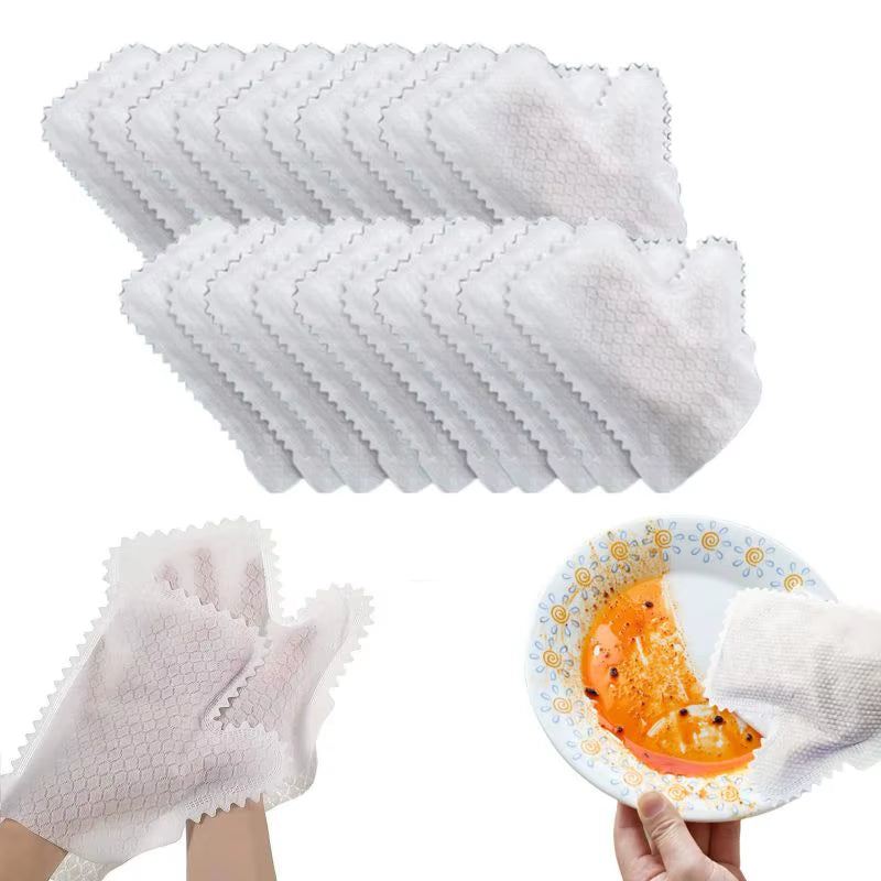 10/20Pcs Non-Woven Dust Cleaning Gloves Reusable Fish Scale Cleaning Duster Gloves Household Kitchen Cleaning Tool