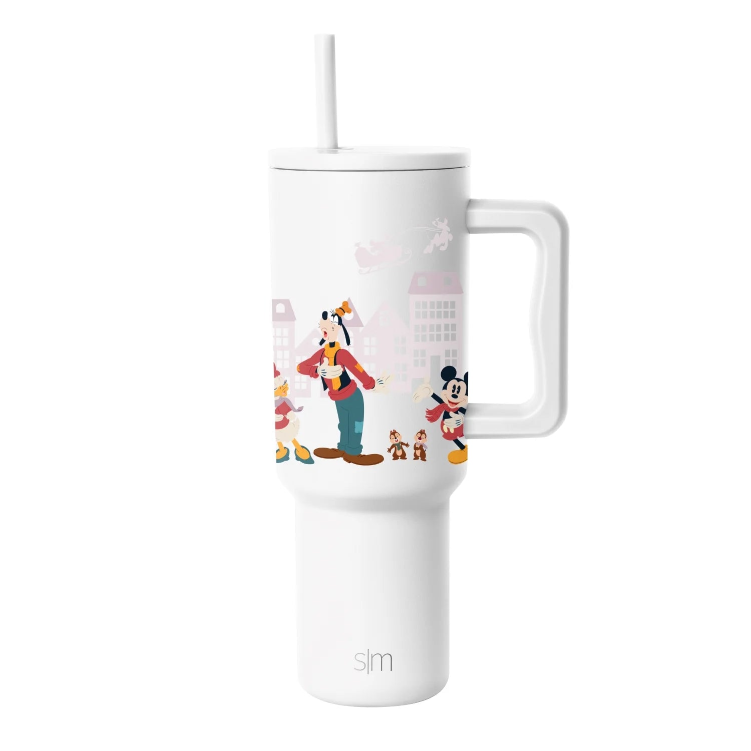 Disney 40 Fl Oz Stainless Steel Trek Tumbler with Straw Lid | Mickey Mouse and Friends Carol