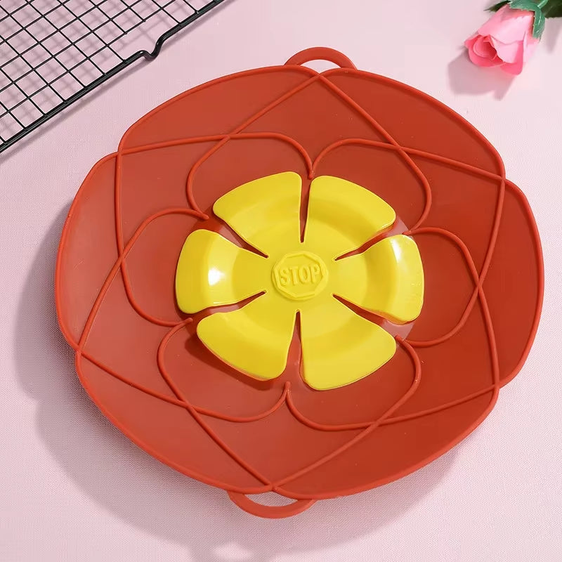 26CM Heat-Resistant Silicone Lid Spill Stopper Cover for Pot Pan Multi-Purpose Kitchen Accessories Cooking Tools Microwave Safe