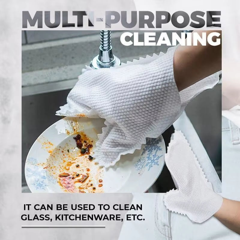 10/20Pcs Non-Woven Dust Cleaning Gloves Reusable Fish Scale Cleaning Duster Gloves Household Kitchen Cleaning Tool