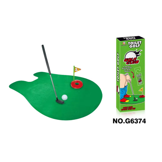 1Set Golf Toilet Toy, Mini Bathroom Golf Toy, Bathroom Golf Set, Suitable for Women and Men Funny Toys Gift Golf Trainer