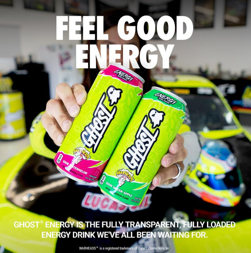 GHOST ENERGY DRINKS - 16Oz Cans - Energy & Focus & No Artificial Colors - 200Mg of Natural Caffeine, L-Carnitine & Taurine - Gluten-Free & Vegan