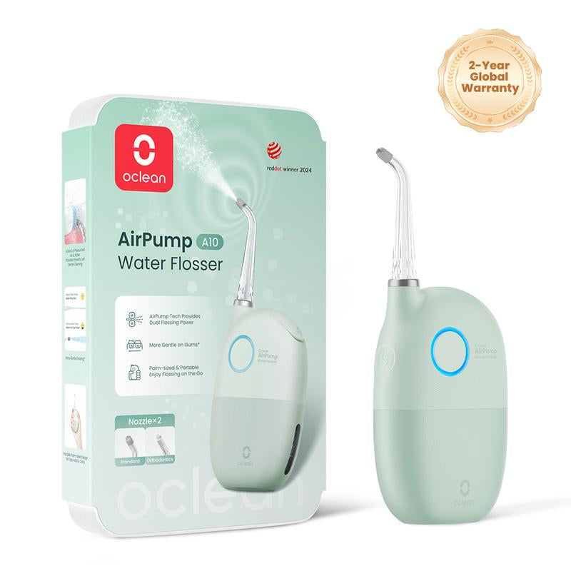 Oclean A10 Water Flosser Palm-Sized, Nozzle Oral Dual Flossing Power with Airpump Tech,Best for Braces,Storage Waterproof