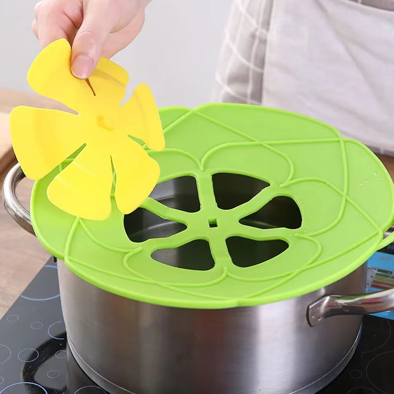 26CM Heat-Resistant Silicone Lid Spill Stopper Cover for Pot Pan Multi-Purpose Kitchen Accessories Cooking Tools Microwave Safe