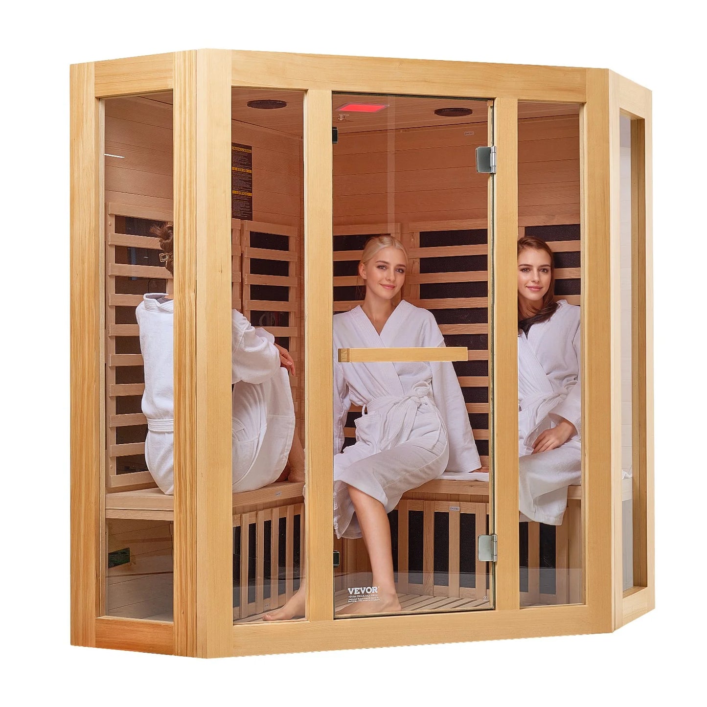 VEVOR Far Infrared Wooden Sauna Room Home Sauna Spa for 3 to 4 Person 2470W