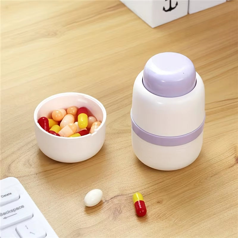 Pill Cutter Medicine Splitter Storage Box 1/4 1/2 Medication Cutter Portable Medicine Storage Tablet Slicer Home Pill Dispenser