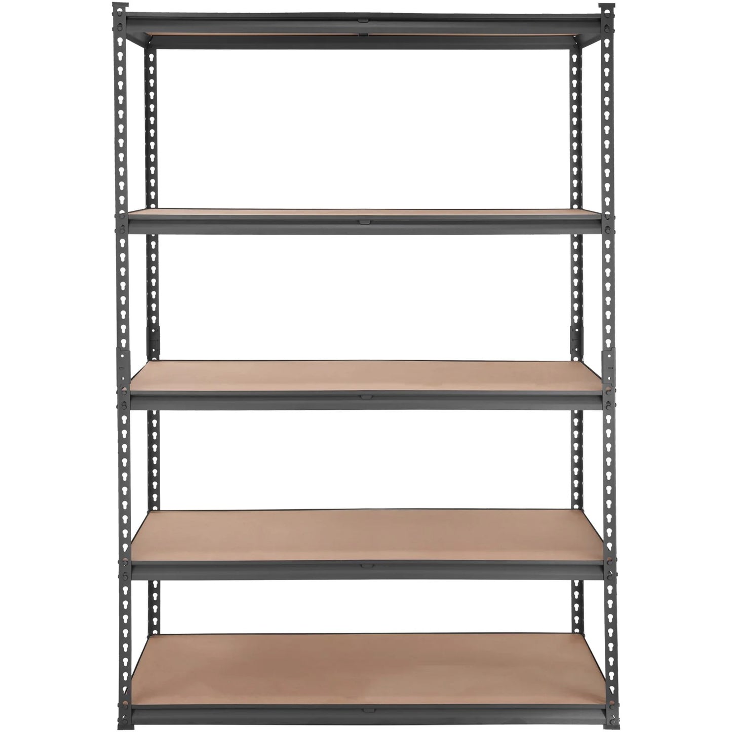 VEVOR Storage Shelving Unit, 5-Tier Adjustable, 2000 Lbs Capacity, Heavy Duty Garage Shelves Metal Organizer Utility Rack, Black, 48 L X 24 W X 72 H for Kitchen Pantry Basement Bathroom Laundry