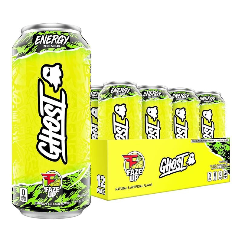 GHOST ENERGY DRINKS - 16Oz Cans - Energy & Focus & No Artificial Colors - 200Mg of Natural Caffeine, L-Carnitine & Taurine - Gluten-Free & Vegan