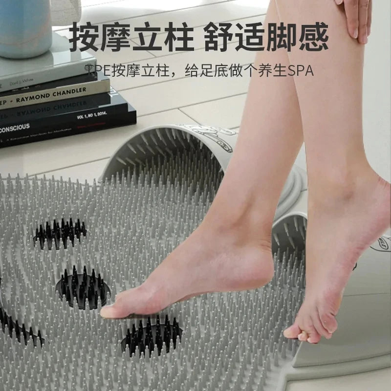 Silicone Rabbit Foot Rubbing Artifact Bathroom Non-Slip Mat Back Rubbing Massage Mat Bath Washing Foot Peeling Shower Room Floor