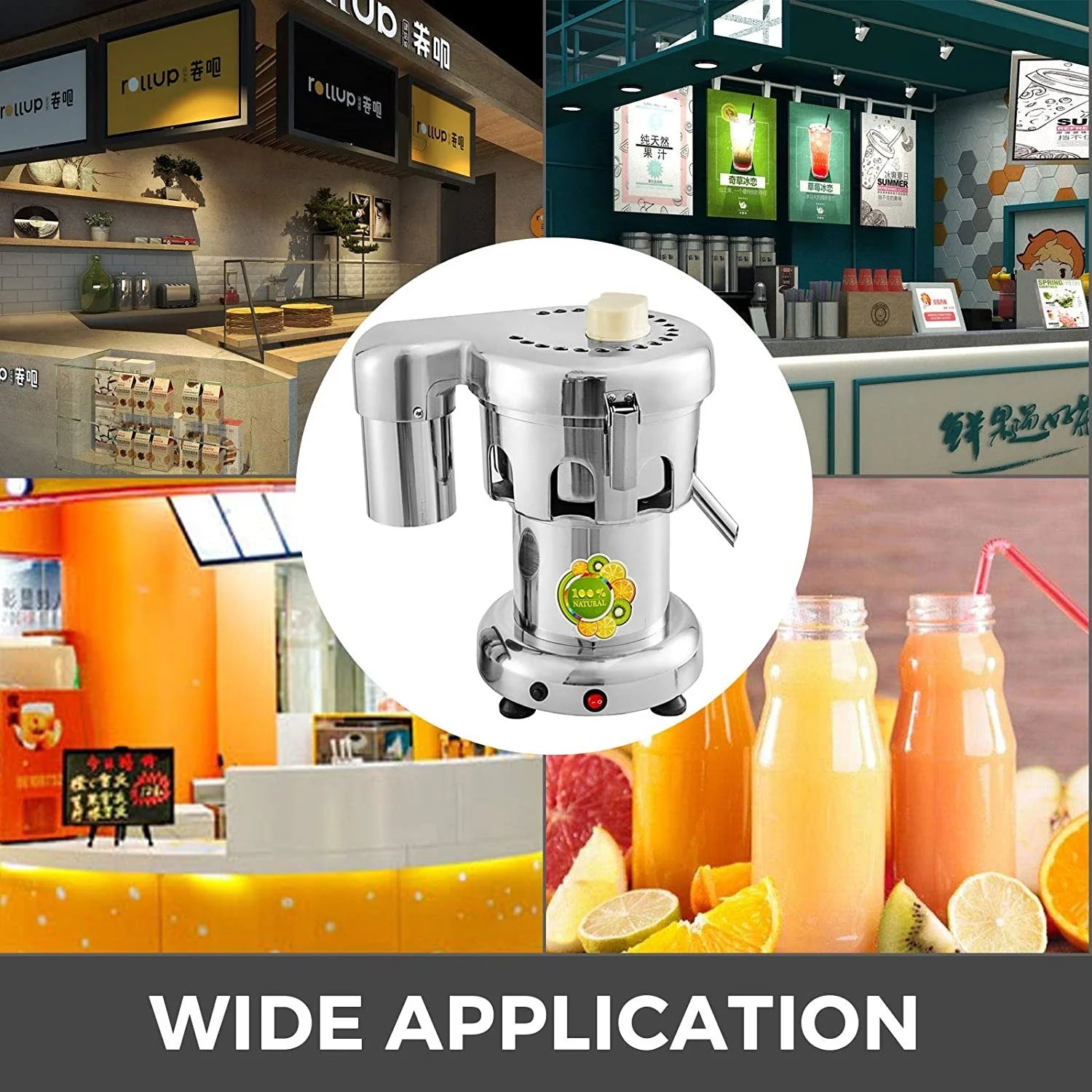 VEVOR Commercial Juice Extractor Heavy Duty Juicer Aluminum Casting and Stainless Steel Constructed Centrifugal Juice Extractor Juicing Both Fruit and Vegetable