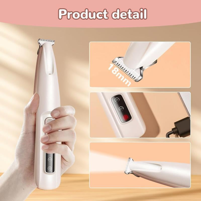 2025 New Pet Trimmer for Dogs and Cats,Waterproof Rechargeable Pet Shaver with LED Light, Multifunctional Pet Hair Clippers for Paws Eyes Ears Face Rump,Dog Stuff,Cat Paw Trimmer
