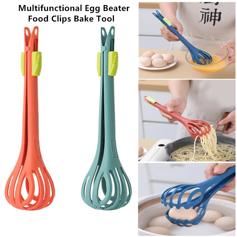 Multifunctional Egg Beater Whisk Milk Pasta Tongs Food Clips Mixer Manual Stirrer Kitchen Cream Bake Tool Kitchen Accessories