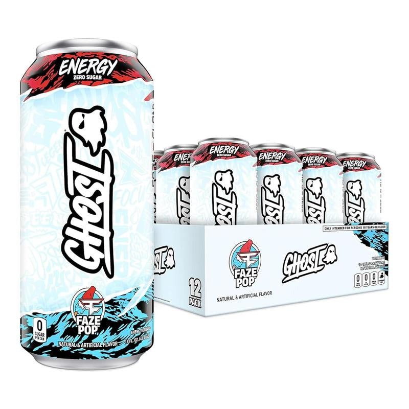 GHOST ENERGY DRINKS - 16Oz Cans - Energy & Focus & No Artificial Colors - 200Mg of Natural Caffeine, L-Carnitine & Taurine - Gluten-Free & Vegan