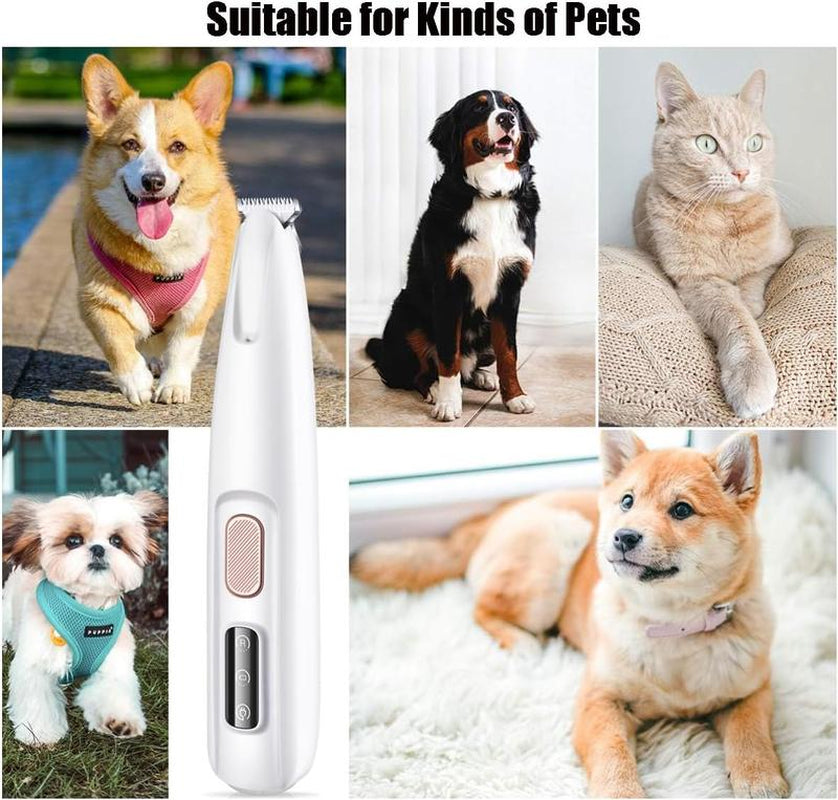 2025 New Pet Trimmer for Dogs and Cats,Waterproof Rechargeable Pet Shaver with LED Light, Multifunctional Pet Hair Clippers for Paws Eyes Ears Face Rump,Dog Stuff,Cat Paw Trimmer