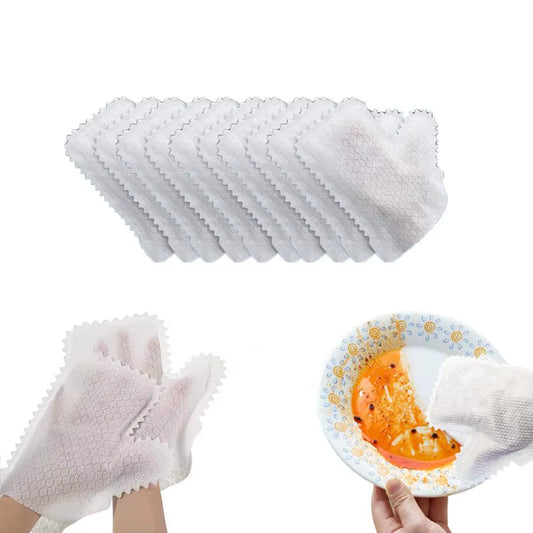 10/20Pcs Non-Woven Dust Cleaning Gloves Reusable Fish Scale Cleaning Duster Gloves Household Kitchen Cleaning Tool