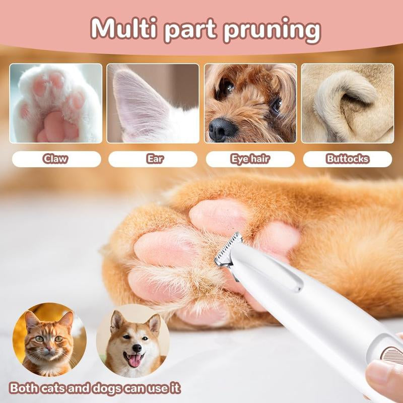 2025 New Pet Trimmer for Dogs and Cats,Waterproof Rechargeable Pet Shaver with LED Light, Multifunctional Pet Hair Clippers for Paws Eyes Ears Face Rump,Dog Stuff,Cat Paw Trimmer