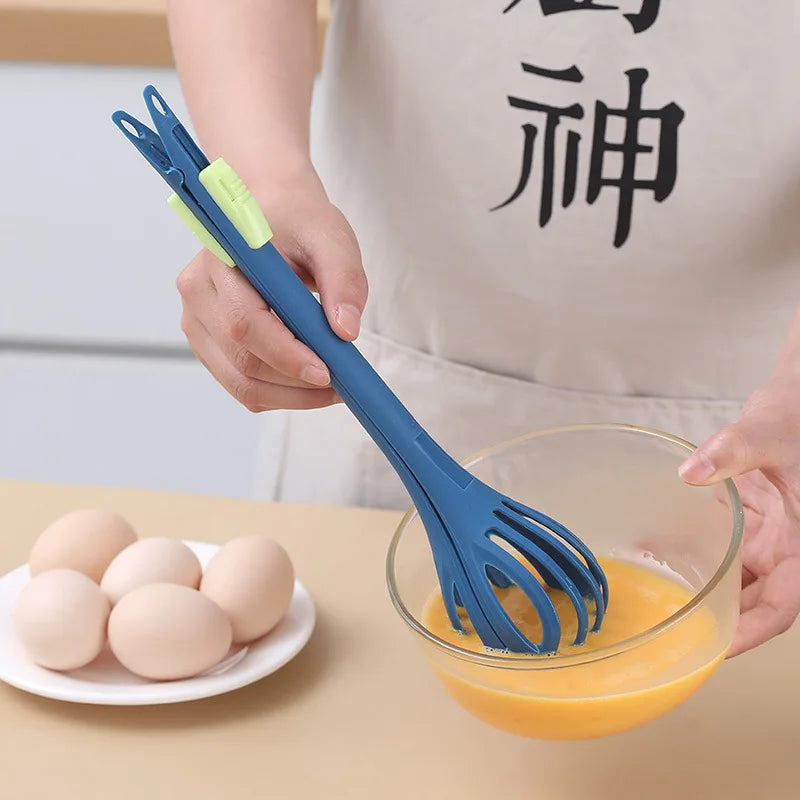 Multifunctional Egg Beater Whisk Milk Pasta Tongs Food Clips Mixer Manual Stirrer Kitchen Cream Bake Tool Kitchen Accessories