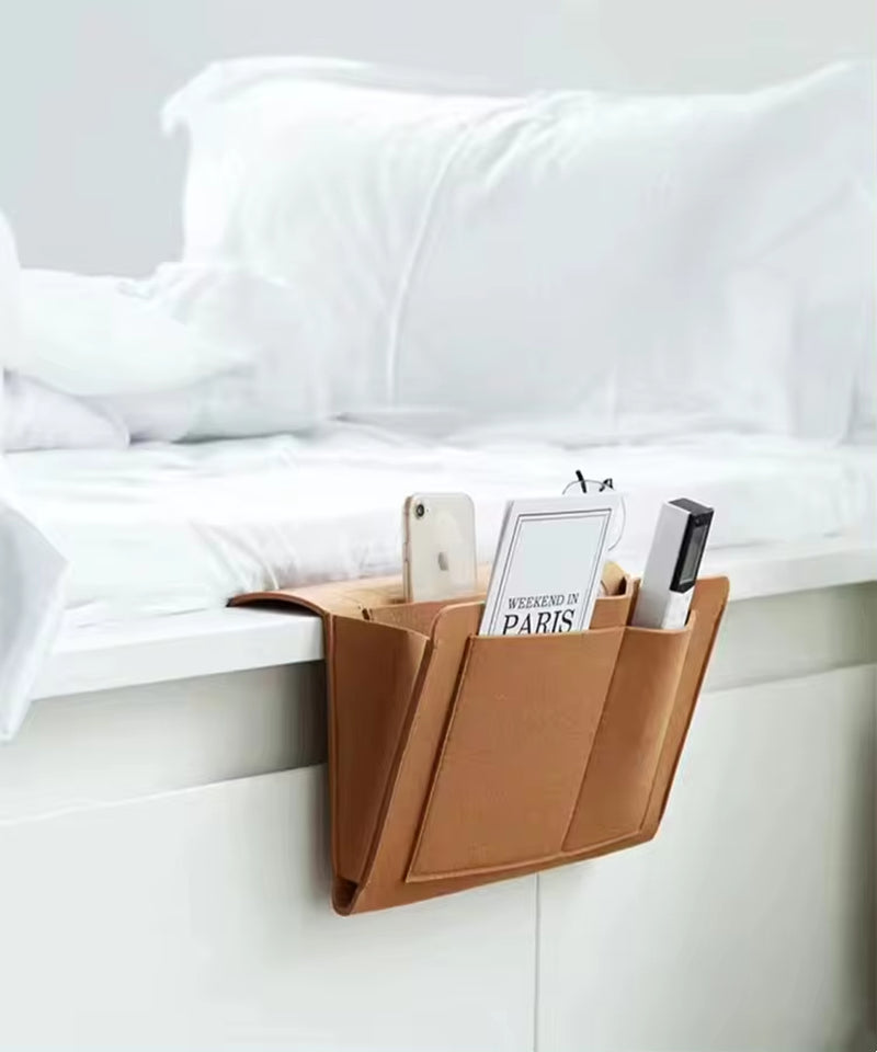 Felt Bedside Storage Organizer Anti-Slip Bedside Bag Bed Sofa Side Pouch Hanging Couch Storage Bed Holder Pockets for Sofa