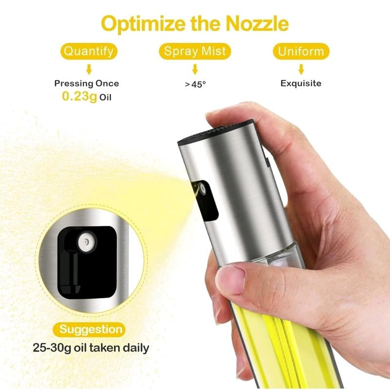 Premium Olive Oil Sprayer for Cooking, 1 Pack Food-Grade Olive Oil Spray Glassbottle Olive Oil Mister Spray Bottle for Cooking, Perfect for Salad, BBQ, Baking Portable Household