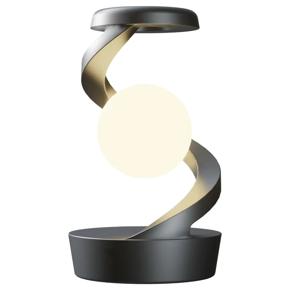 Floating and Spinning in Air with LED Moon Lamp 3D Levitating Ball Lamp RGB with Wireless Phone Charger Floating Moon Table Lamp