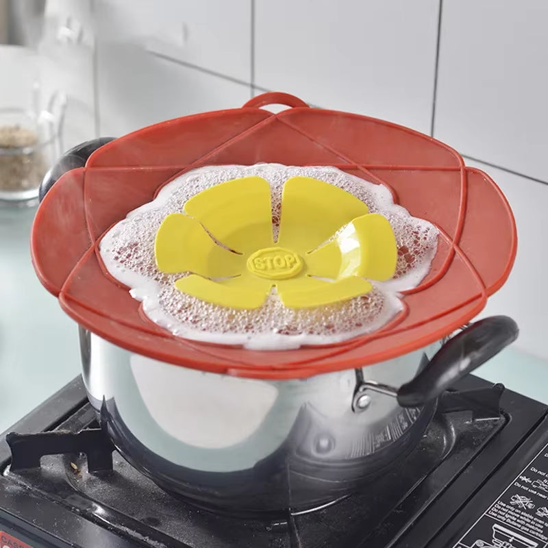 26CM Heat-Resistant Silicone Lid Spill Stopper Cover for Pot Pan Multi-Purpose Kitchen Accessories Cooking Tools Microwave Safe