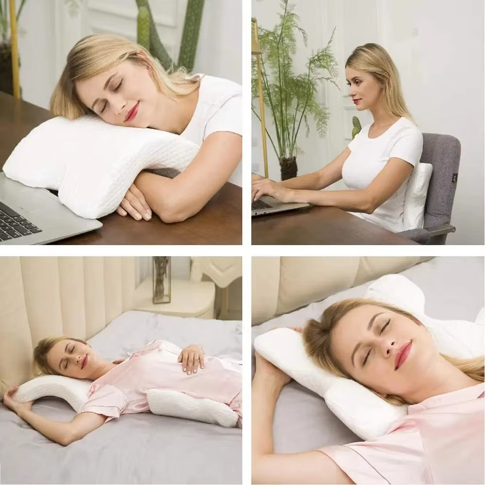 U-Shaped Curved Orthopedic Pillow for Sleep Memeory Foam Hand Hollow Orthopedic Products Neck Travel Side Sleepers