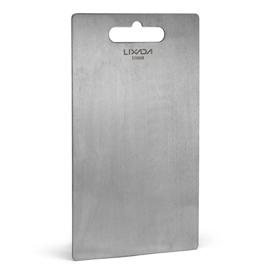 Lixada 1.8MM Thick Titanium Cutting Board for Home Kitchen Cooking Outdoor Camping Hiking Backpacking