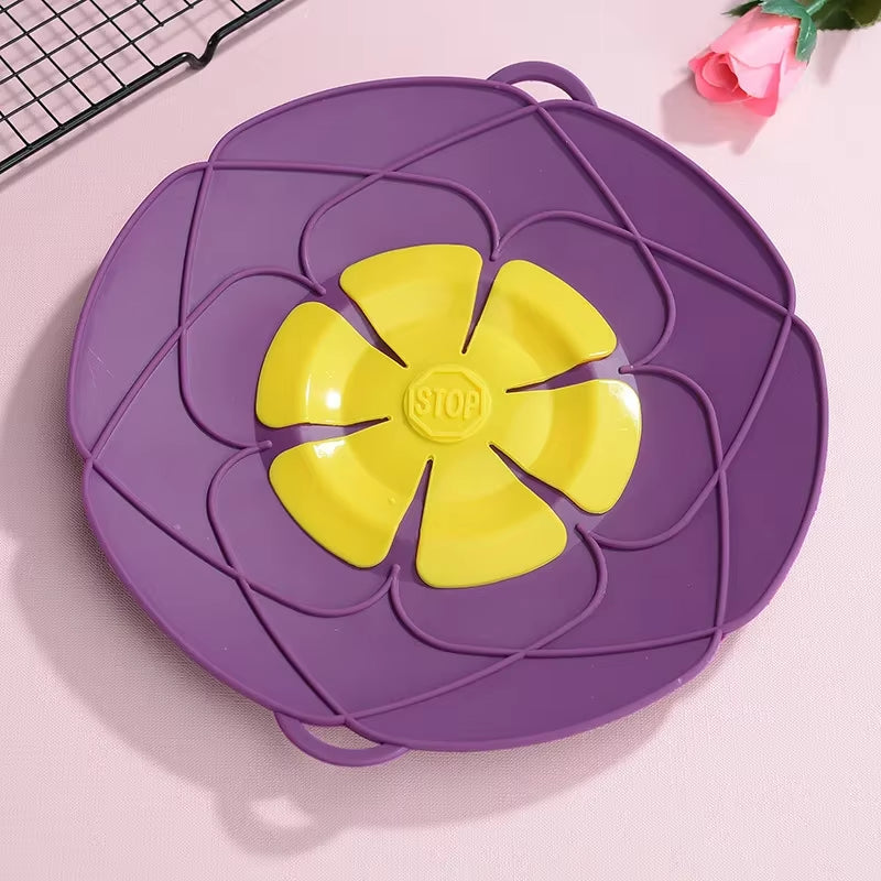 26CM Heat-Resistant Silicone Lid Spill Stopper Cover for Pot Pan Multi-Purpose Kitchen Accessories Cooking Tools Microwave Safe